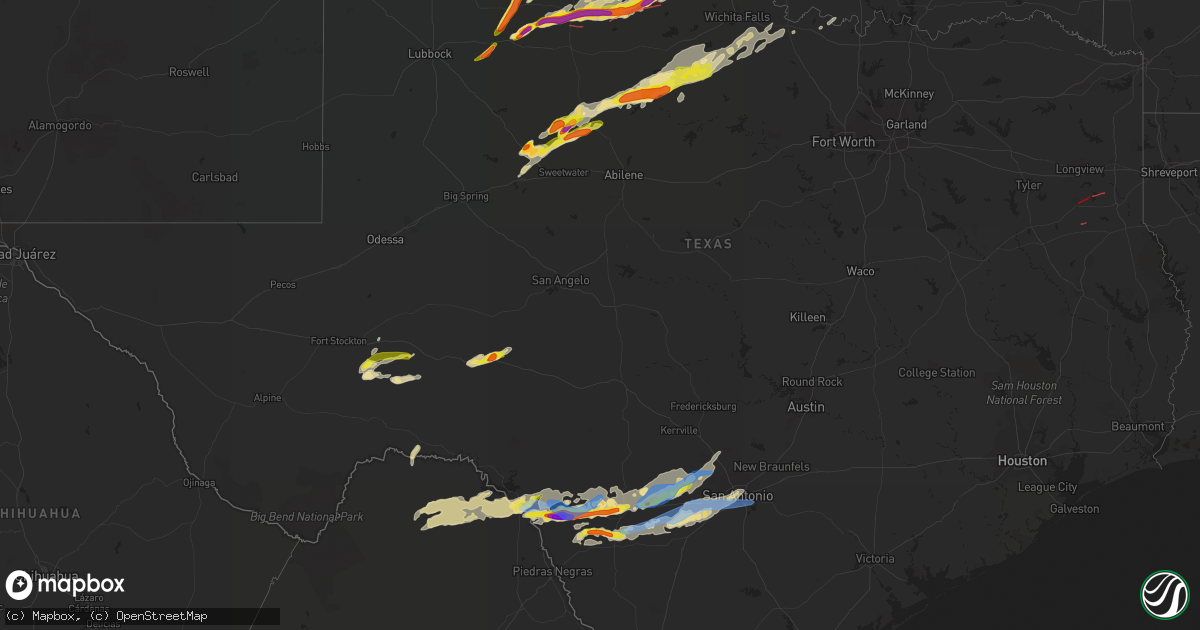 Hail map in Texas on May 4, 2022