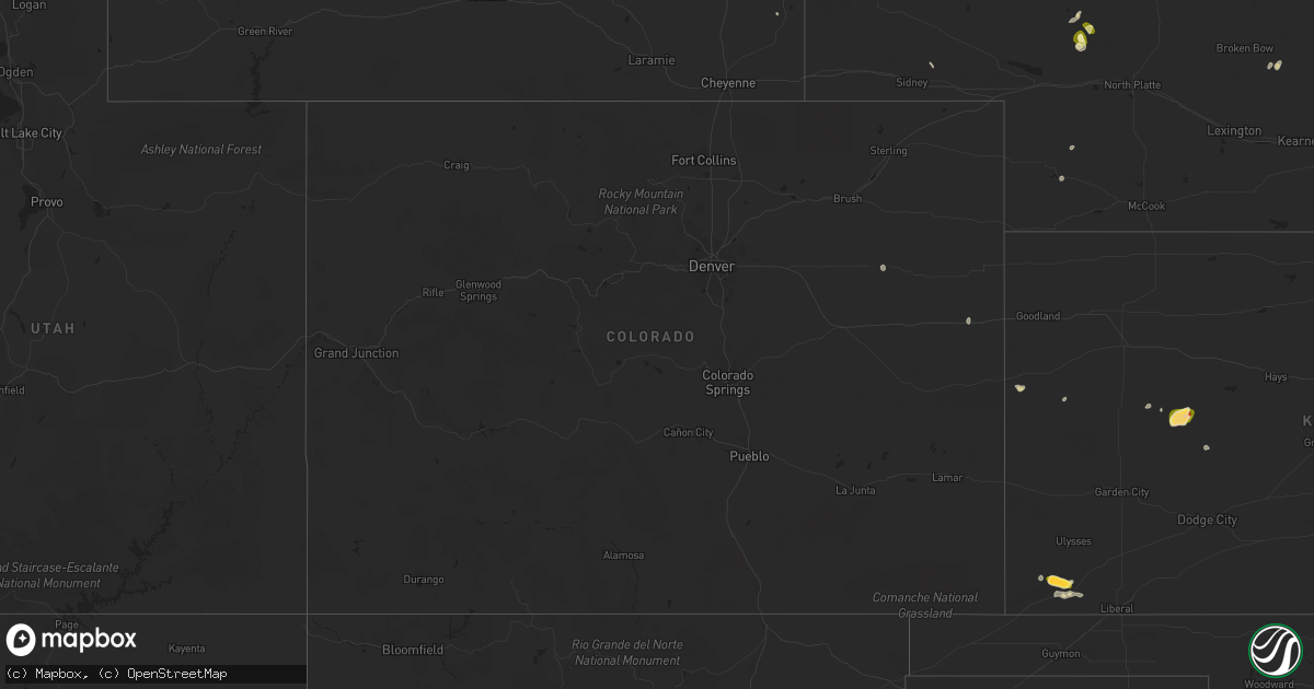 Hail map in Colorado on May 4, 2023