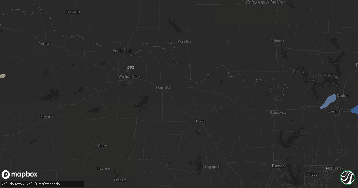 Hail map in Denison, TX on May 4, 2023
