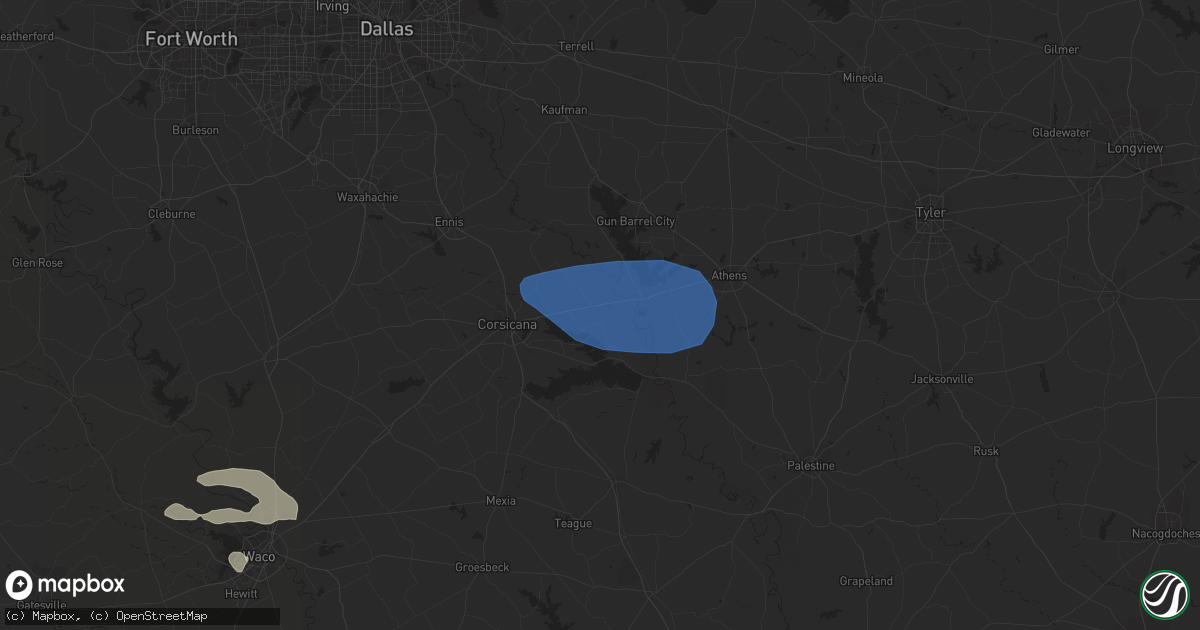 Hail map in Kerens, TX on May 4, 2023