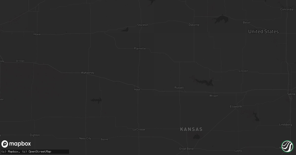 Hail map in Loveland, OK on May 4, 2023