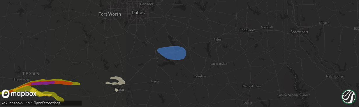 Hail map in Malakoff, TX on May 4, 2023