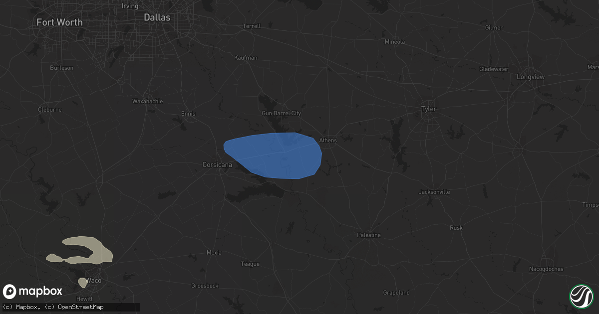 Hail map in Malakoff, TX on May 4, 2023