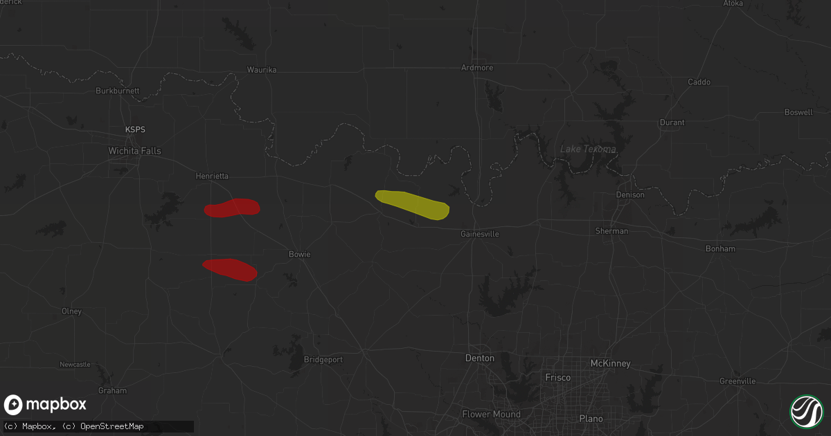 Hail map in Muenster, TX on May 4, 2023