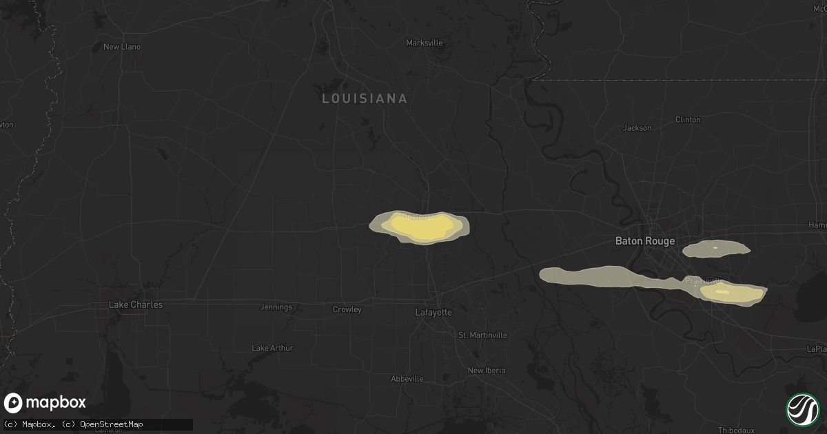 Hail map in Opelousas, LA on May 4, 2023