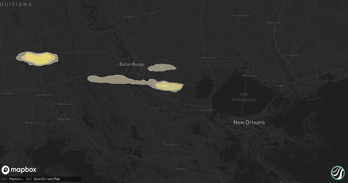 Hail map in Saint Amant, LA on May 4, 2023