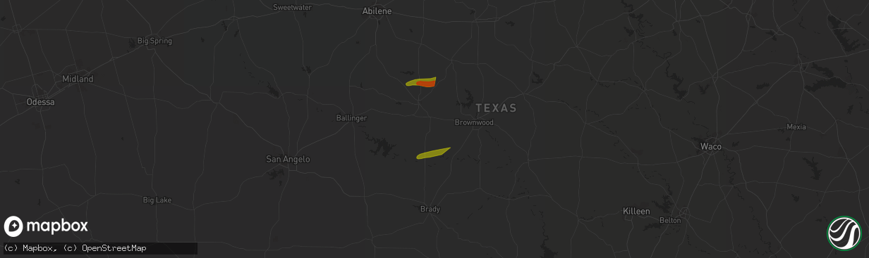 Hail map in Santa Anna, TX on May 4, 2023