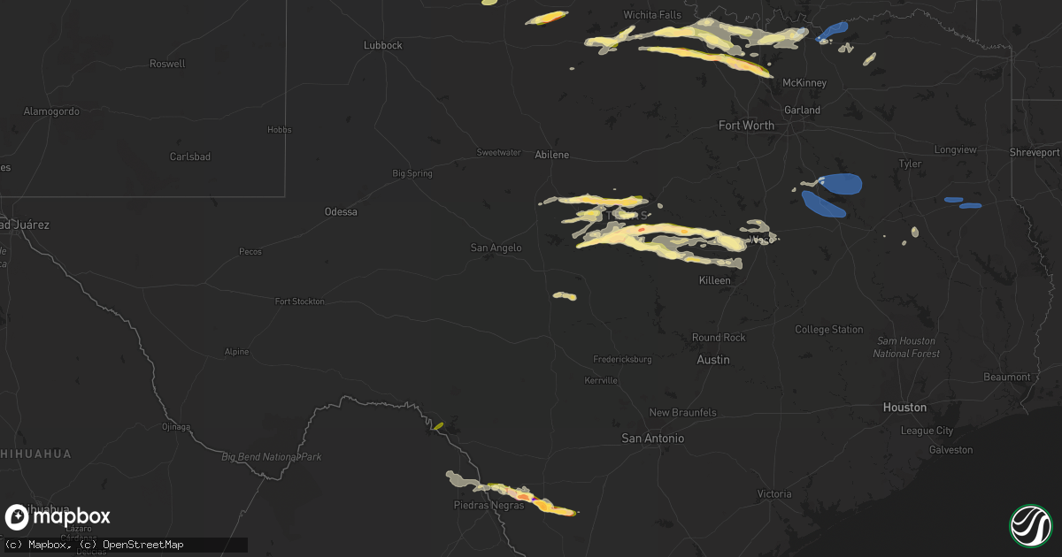 Hail map in Texas on May 4, 2023