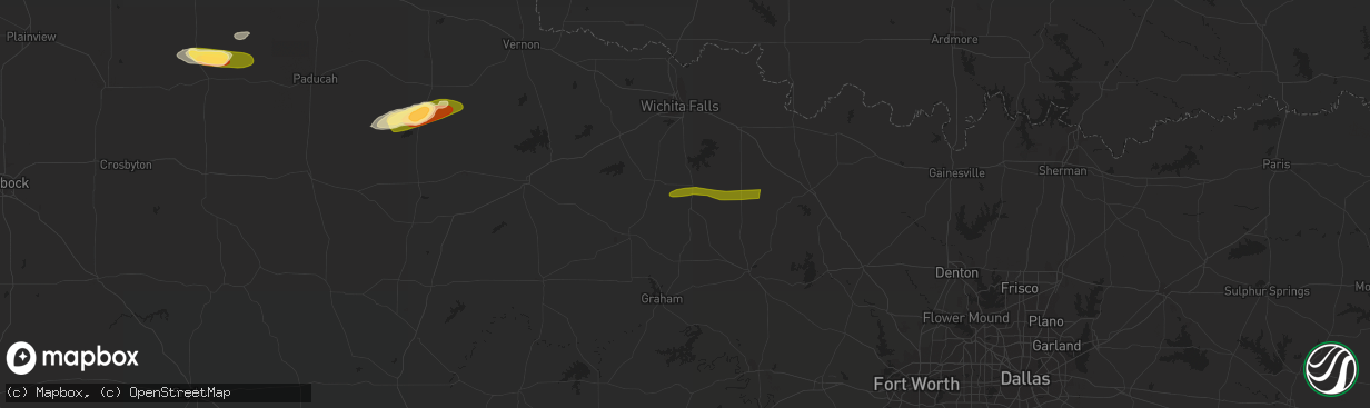 Hail map in Windthorst, TX on May 4, 2023