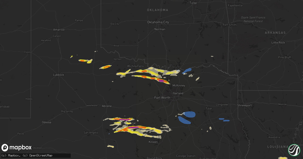 Hail map on May 4, 2023