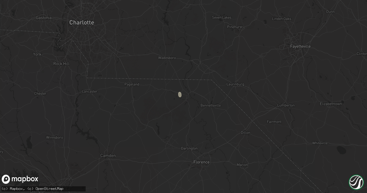 Hail map in Cheraw, SC on May 4, 2024