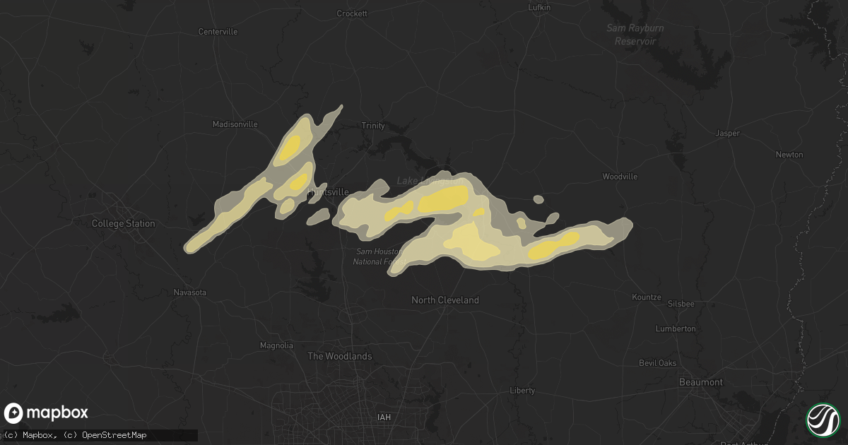 Hail map in Coldspring, TX on May 4, 2024