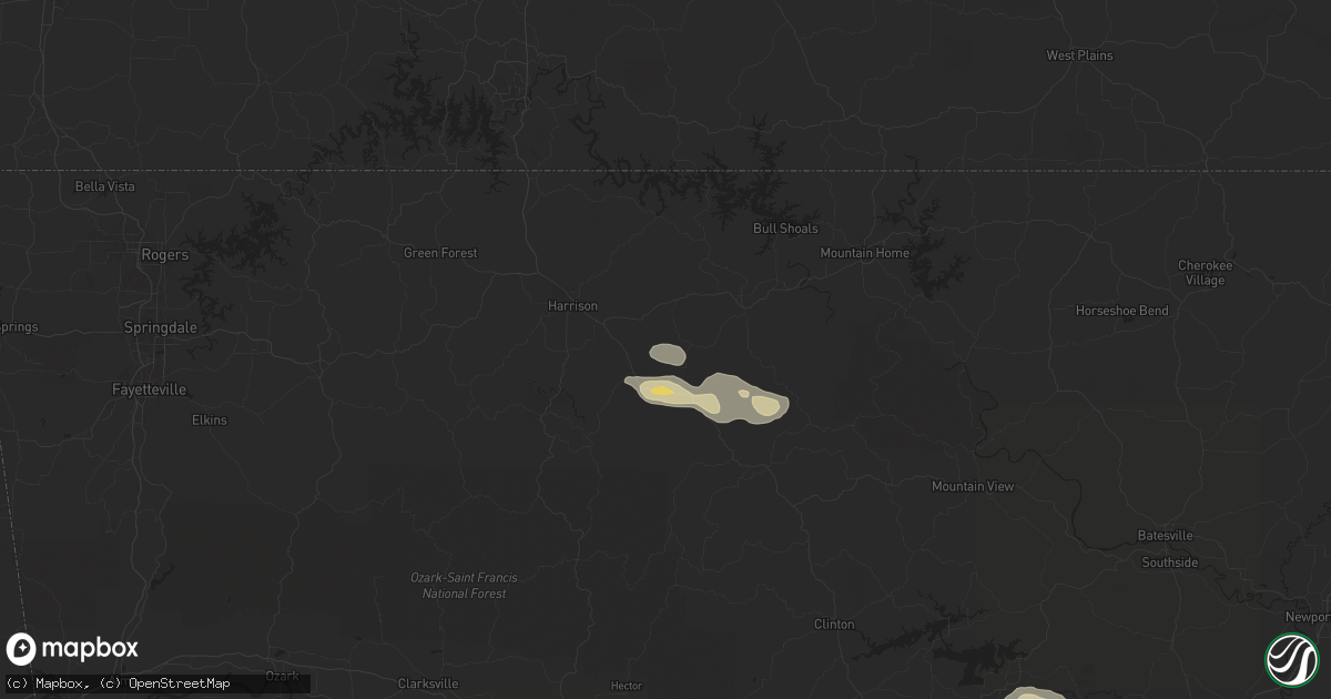 Hail map in Everton, AR on May 4, 2024