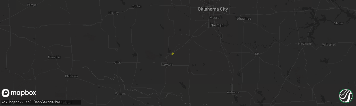 Hail map in Fletcher, OK on May 4, 2024