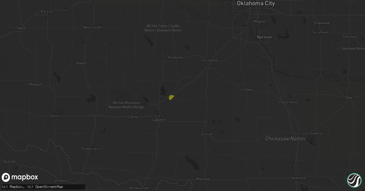 Hail map in Fletcher, OK on May 4, 2024