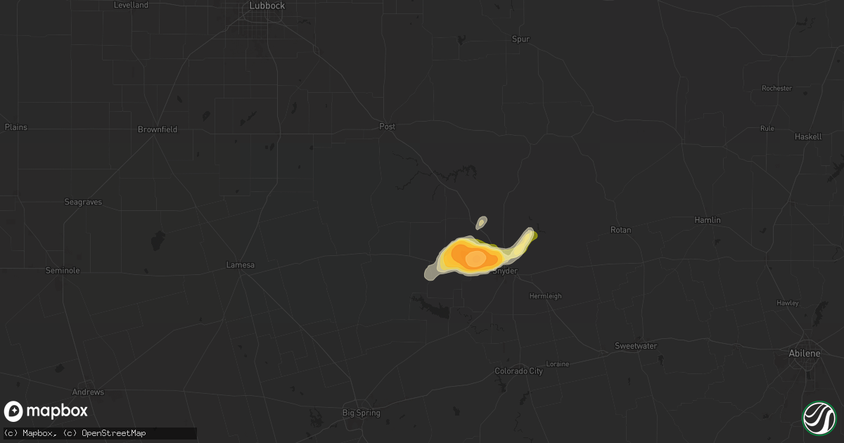 Hail map in Fluvanna, TX on May 4, 2024