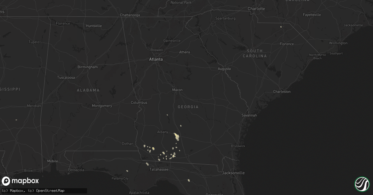 Hail map in Georgia on May 4, 2024