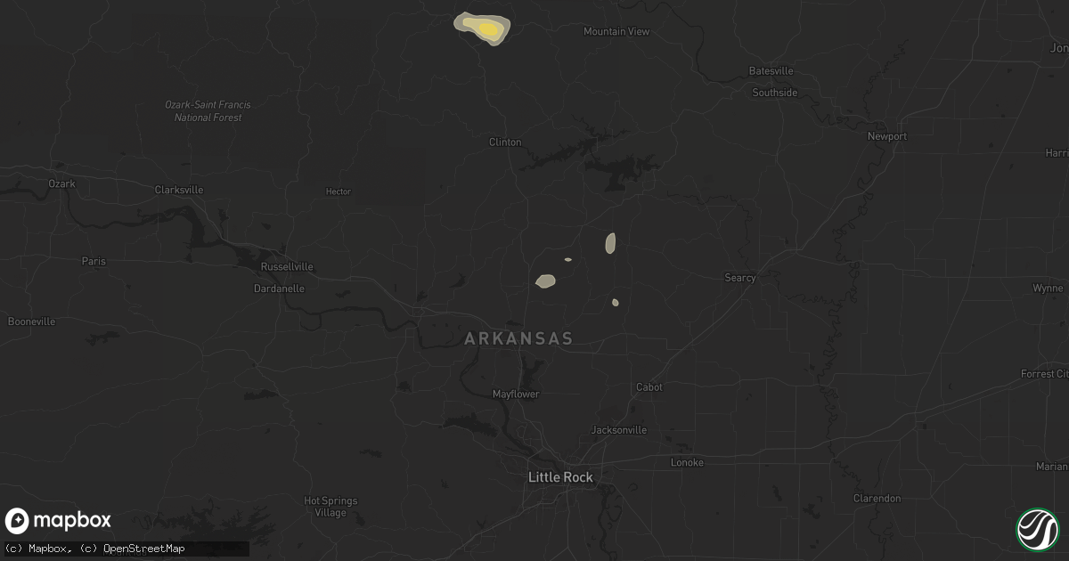 Hail map in Greenbrier, AR on May 4, 2024