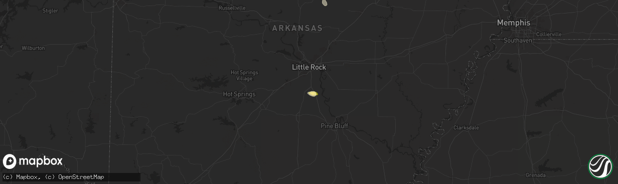 Hail map in Hensley, AR on May 4, 2024