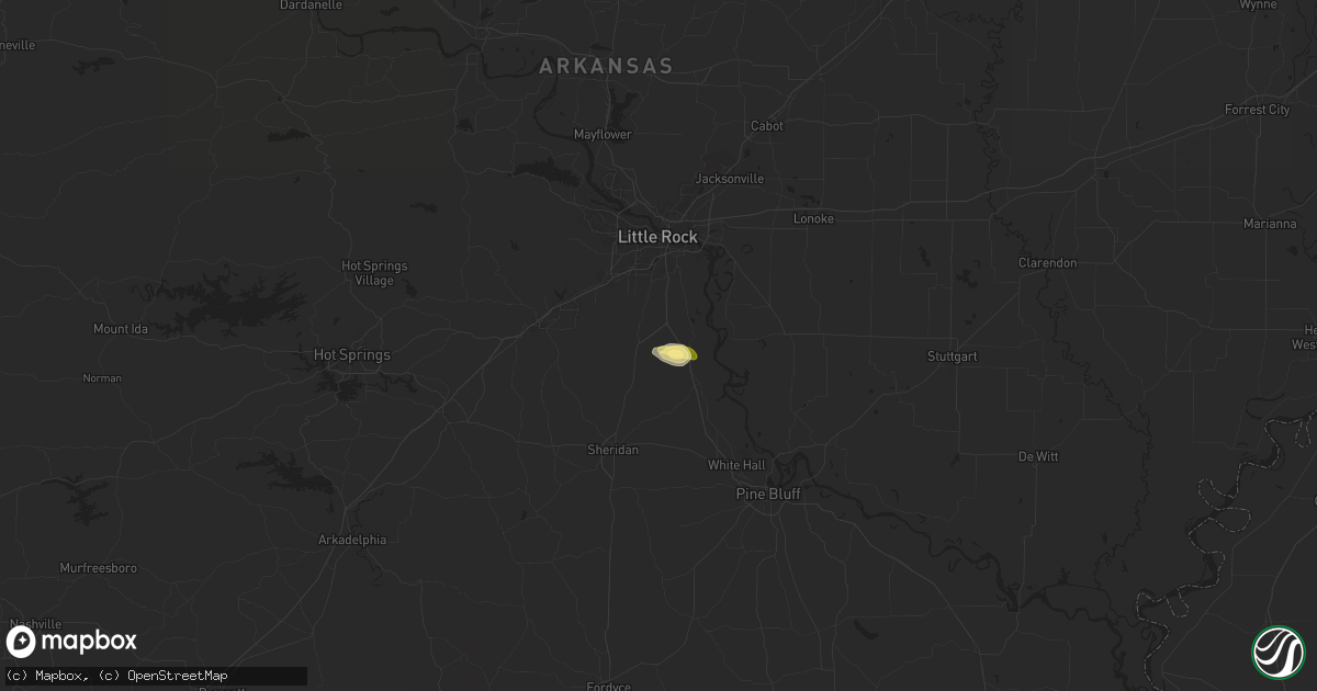 Hail map in Hensley, AR on May 4, 2024