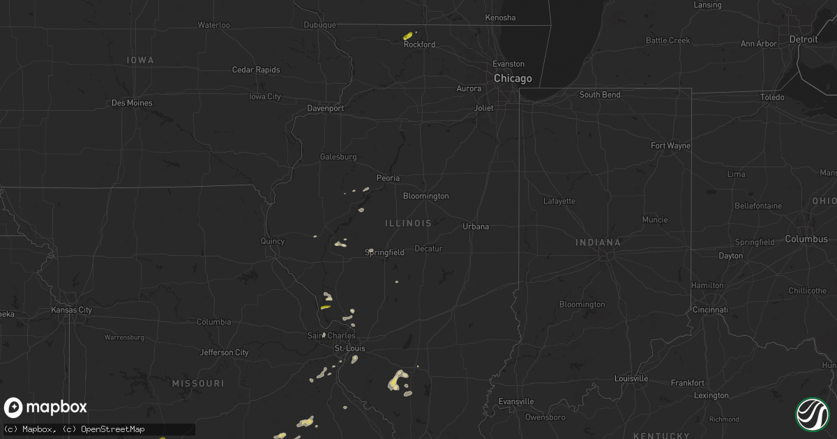 Hail map in Illinois on May 4, 2024