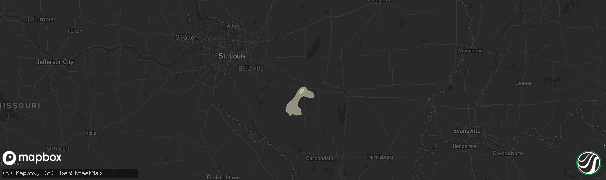 Hail map in Nashville, IL on May 4, 2024