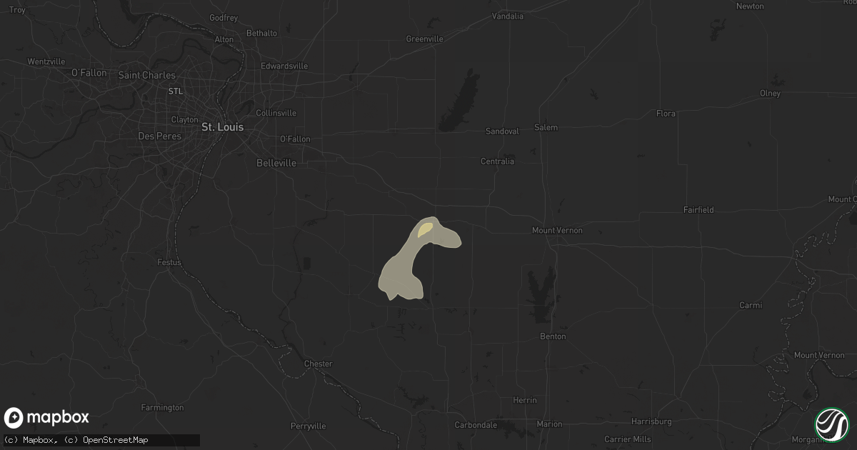 Hail map in Nashville, IL on May 4, 2024