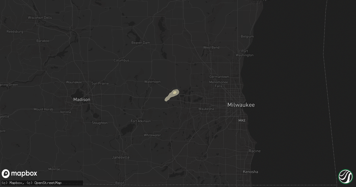 Hail map in Oconomowoc, WI on May 4, 2024