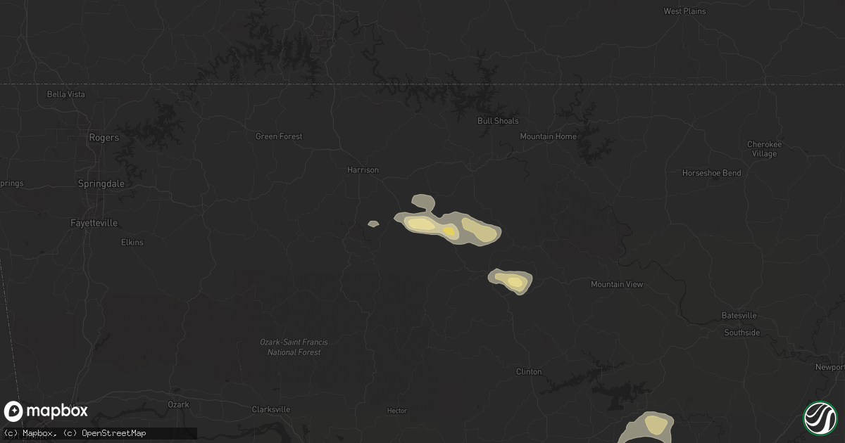 Hail map in Pindall, AR on May 4, 2024