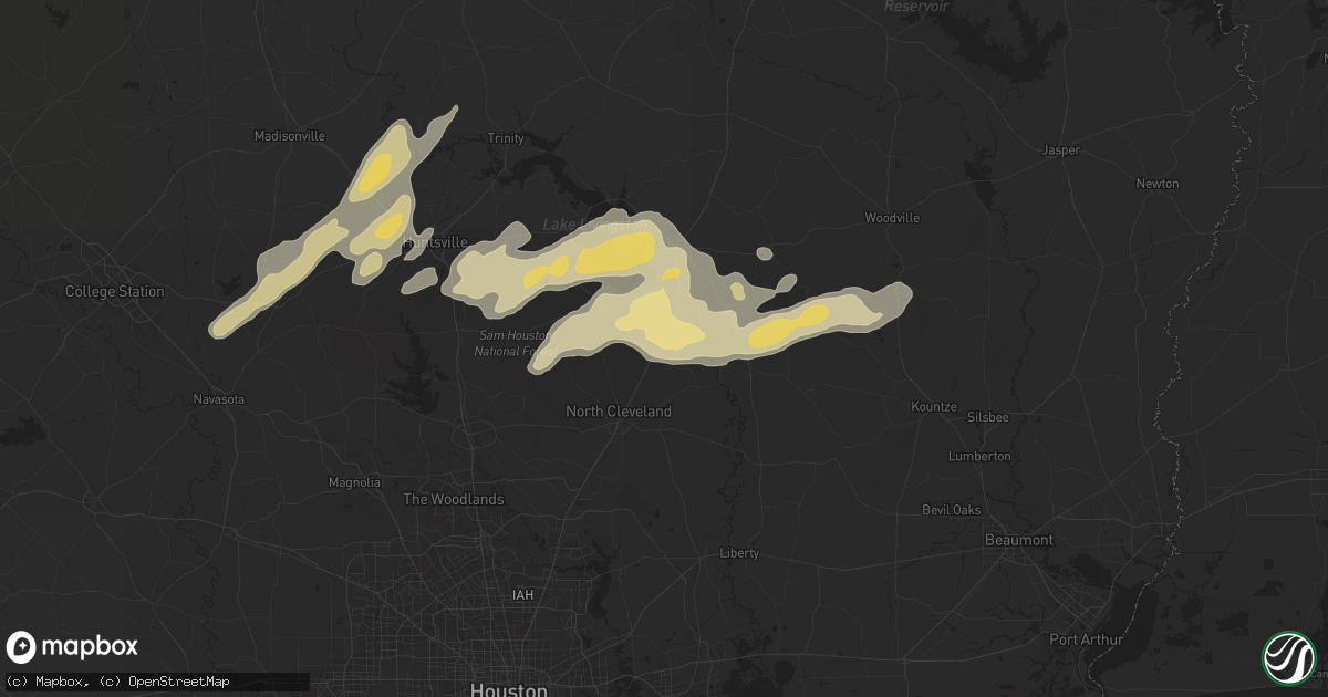 Hail map in Shepherd, TX on May 4, 2024