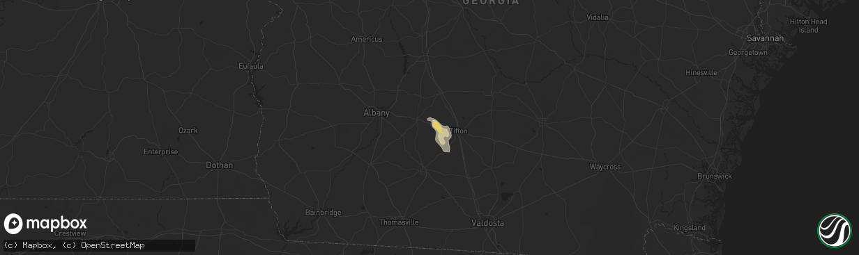 Hail map in Sumner, GA on May 4, 2024