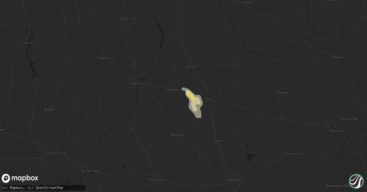 Hail map in Sumner, GA on May 4, 2024