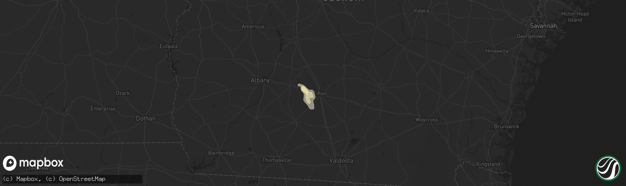 Hail map in Tifton, GA on May 4, 2024