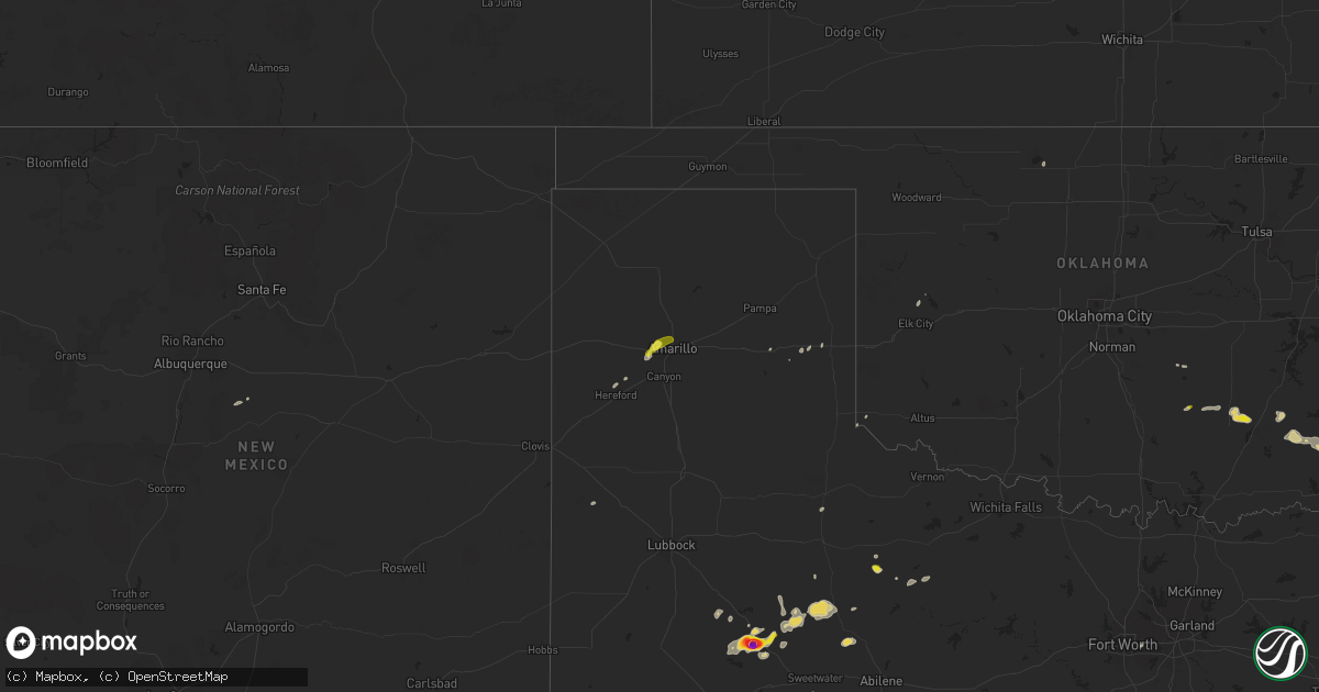 Hail map on May 4, 2024