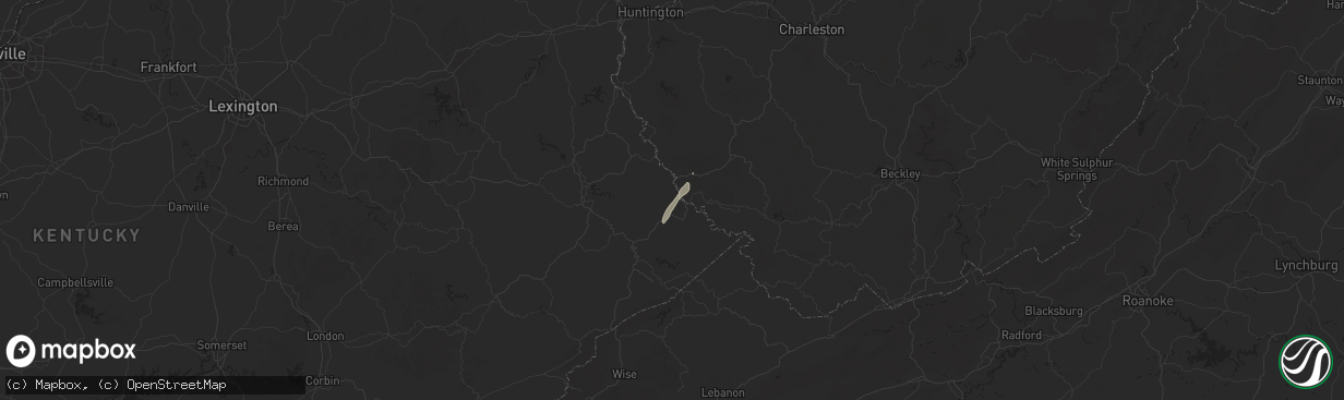 Hail map in Belfry, KY on May 4, 2025