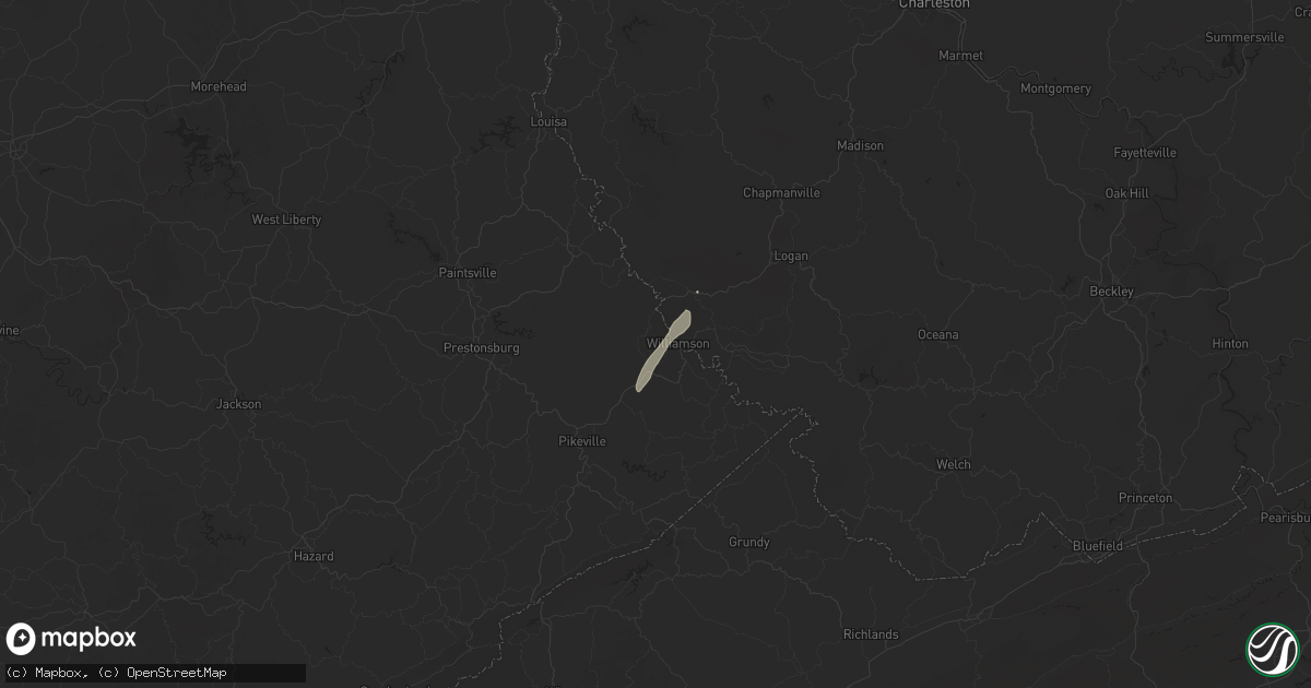 Hail map in Belfry, KY on May 4, 2025