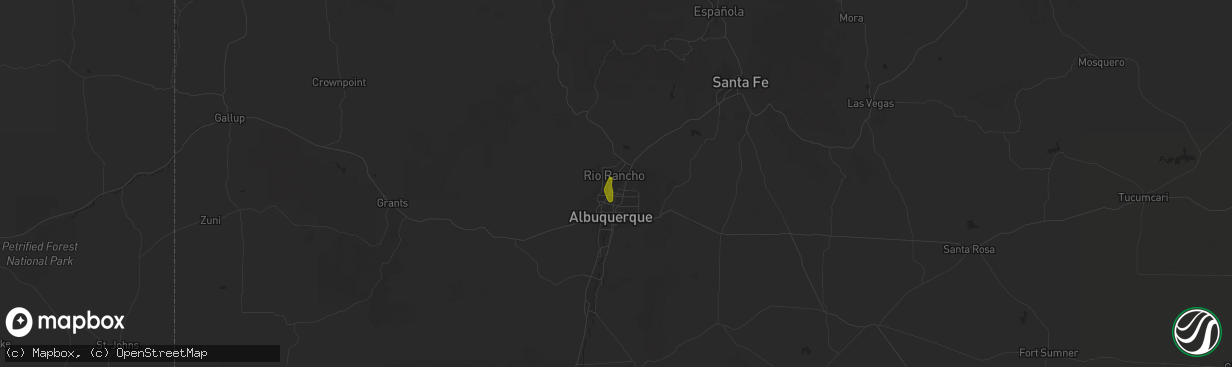 Hail map in Corrales, NM on May 4, 2025