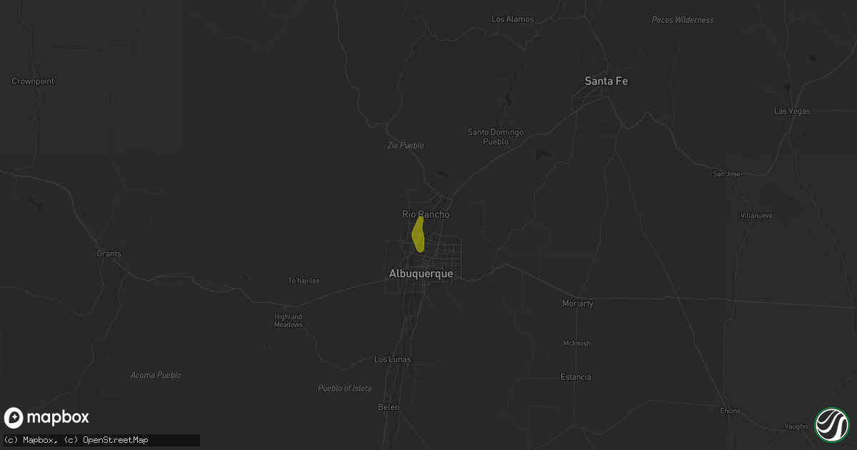 Hail map in Corrales, NM on May 4, 2025