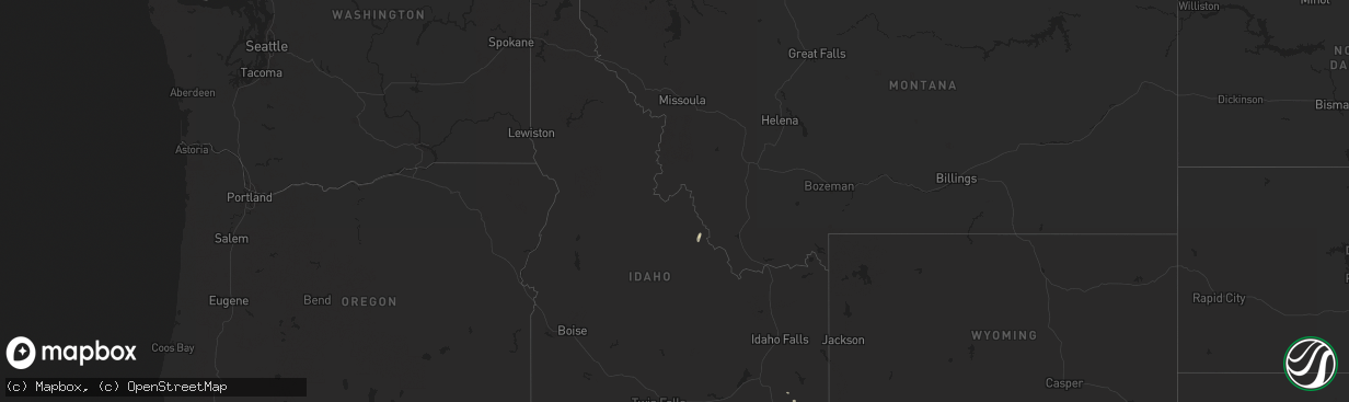 Hail map in Idaho on May 4, 2025