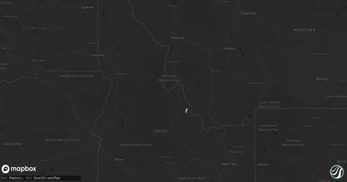 Hail map in Idaho on May 4, 2025