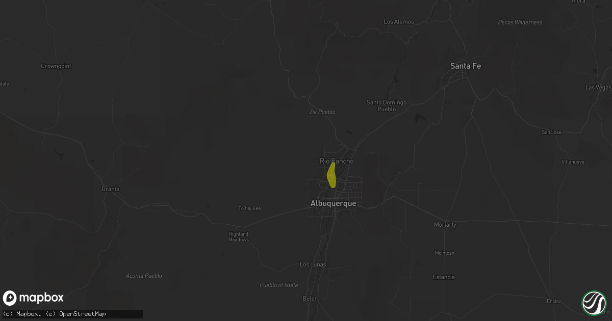 Hail map in Rio Rancho, NM on May 4, 2025