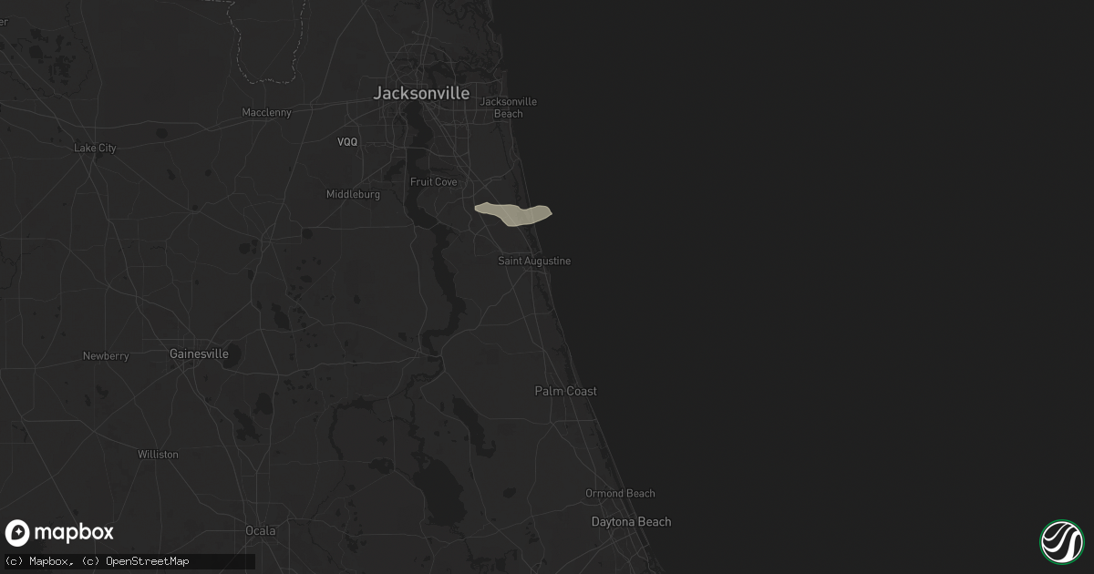 Hail map in Saint Augustine, FL on May 4, 2025