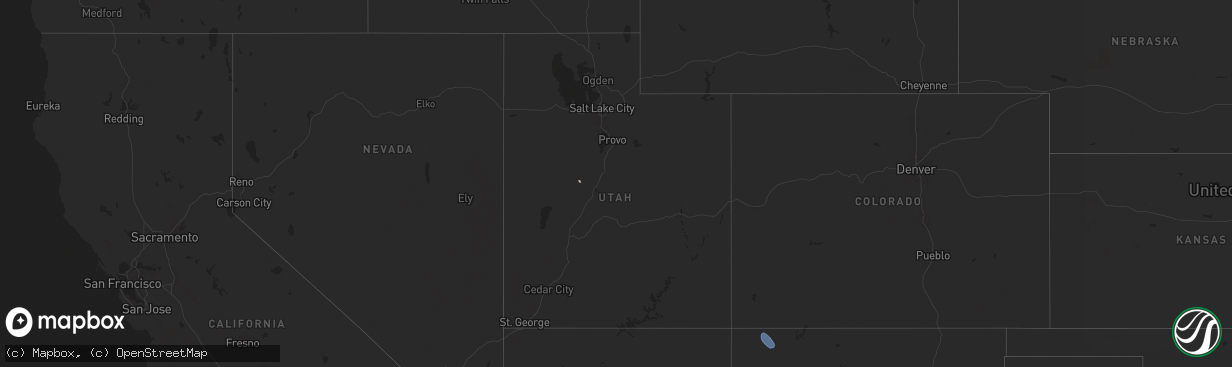 Hail map in Utah on May 4, 2025