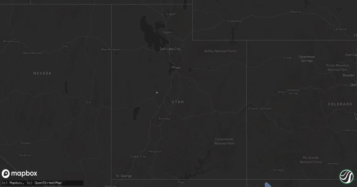 Hail map in Utah on May 4, 2025