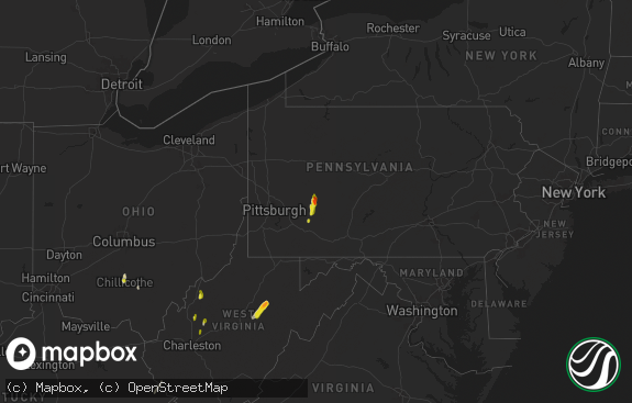 Hail map preview on 05-04-2025