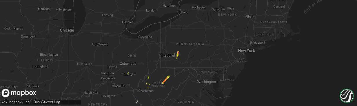 Hail map on May 4, 2025