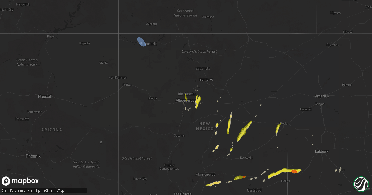 Hail map on May 4, 2025
