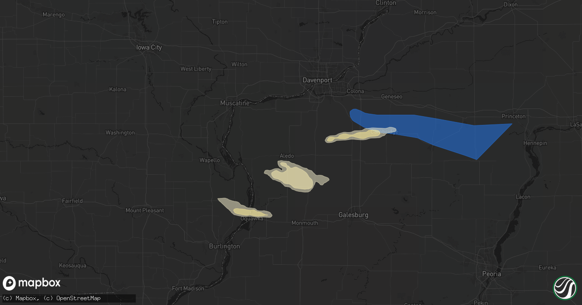 Hail map in Aledo, IL on May 4, 2026