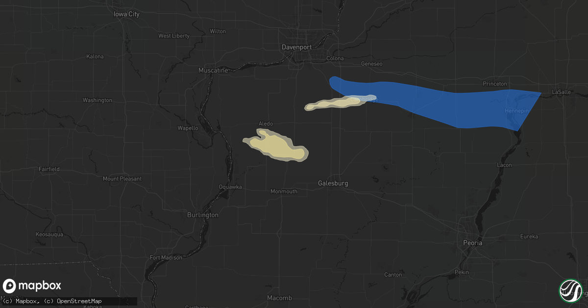 Hail map in Alexis, IL on May 4, 2026