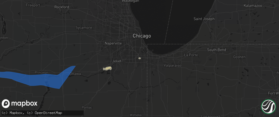 Hail map in Homewood, IL on May 4, 2026